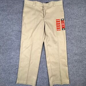 Dickies 874 Flex Original Fit Mens Work Pants Khaki Tan 40x30 NWT